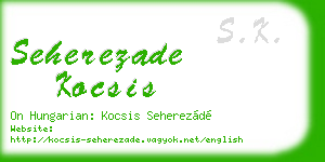 seherezade kocsis business card